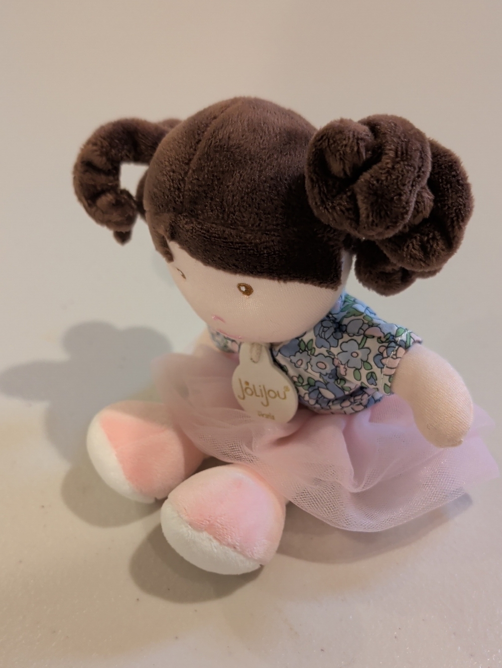 Jollijou Paris Ballerina-inspired Pink Tutu Doll Plush for Kids 7.5" X 4" - Picture 4 of 7